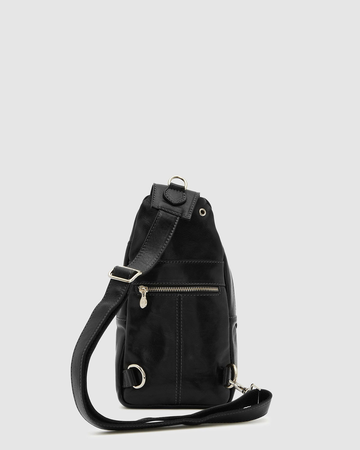Valerio Black Leather Sling Bag Republic of Florence