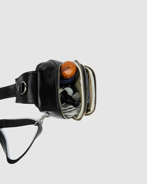 Valerio Black - Leather Sling Bag - Republic of Florence