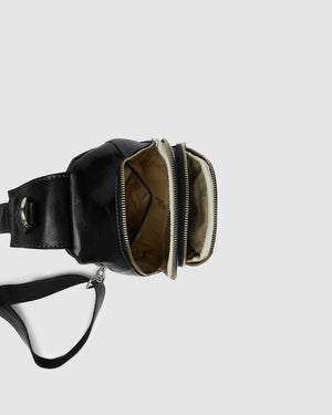 Valerio Black - Leather Sling Bag - Republic of Florence