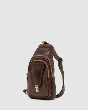 Valerio Brown - Leather Sling Brown - Republic of Florence