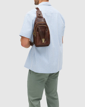 Valerio Brown - Leather Sling Brown - Republic of Florence