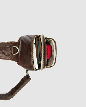 Valerio Brown - Leather Sling Brown - Republic of Florence