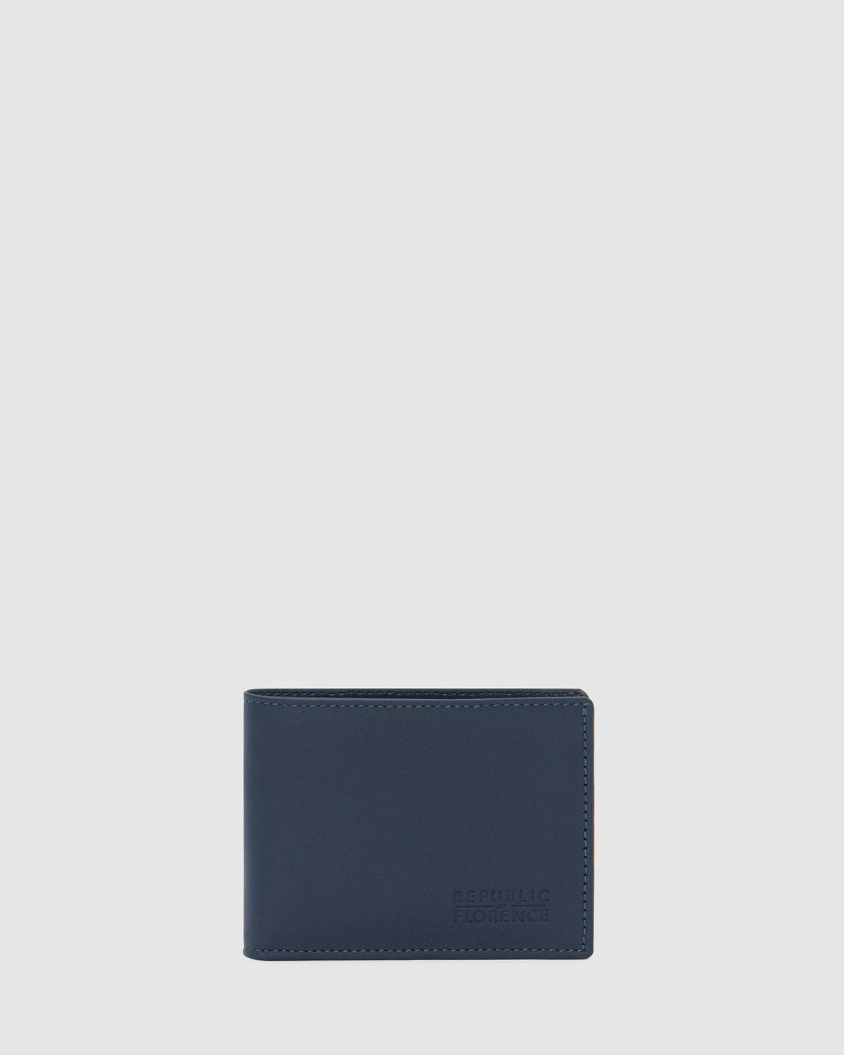 Vivaldi Blue  - Small Bifold Nappa Leather Wallet - Republic of Florence