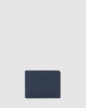 Vivaldi Blue  - Small Bifold Nappa Leather Wallet - Republic of Florence