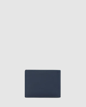 Vivaldi Blue  - Small Bifold Nappa Leather Wallet - Republic of Florence