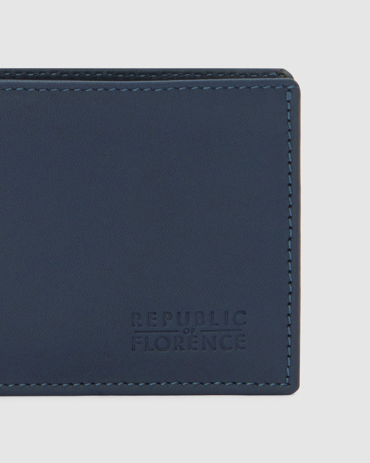 Vivaldi Blue  - Small Bifold Nappa Leather Wallet - Republic of Florence