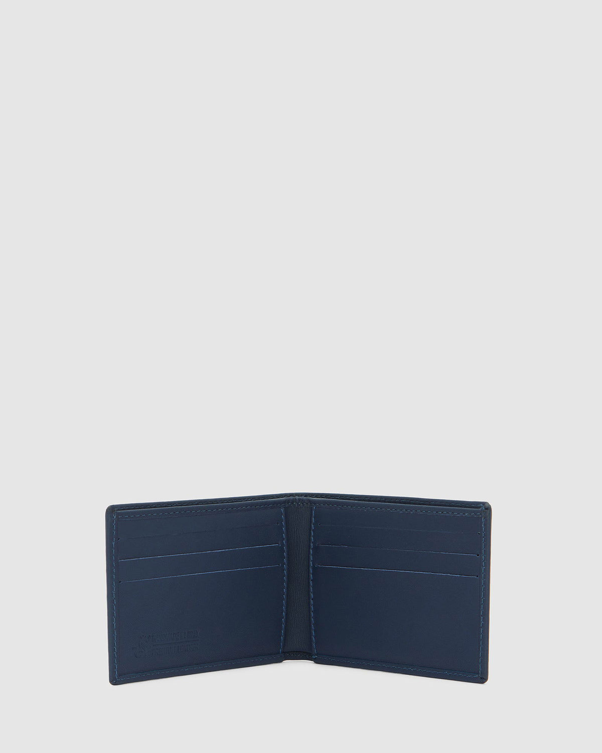 Vivaldi Blue  - Small Bifold Nappa Leather Wallet - Republic of Florence
