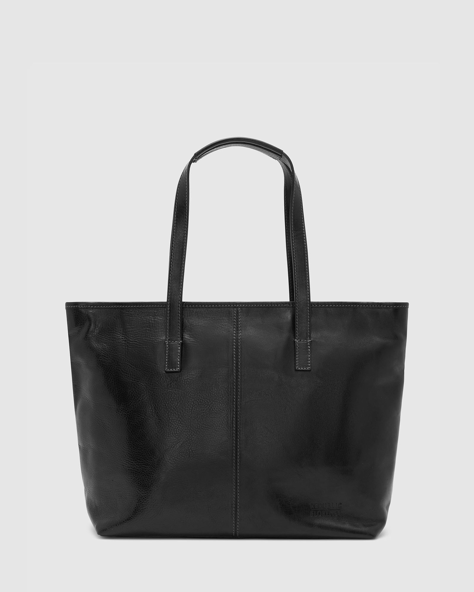 Beatrice Black - Leather Tote / Work Bag - Republic of Florence