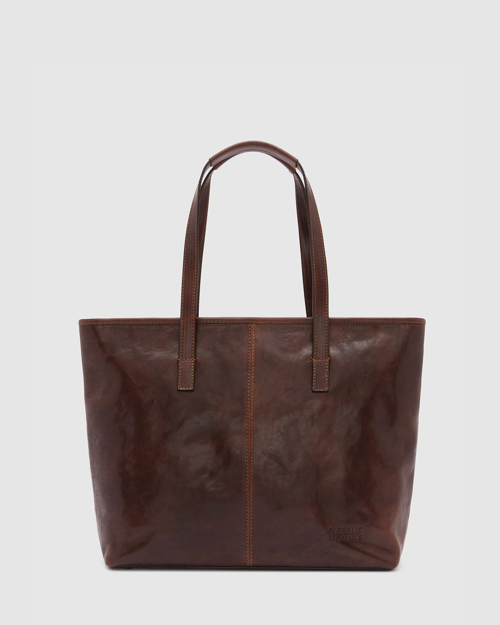 Beatrice Brown - Leather Tote / Work Bag - Republic of Florence