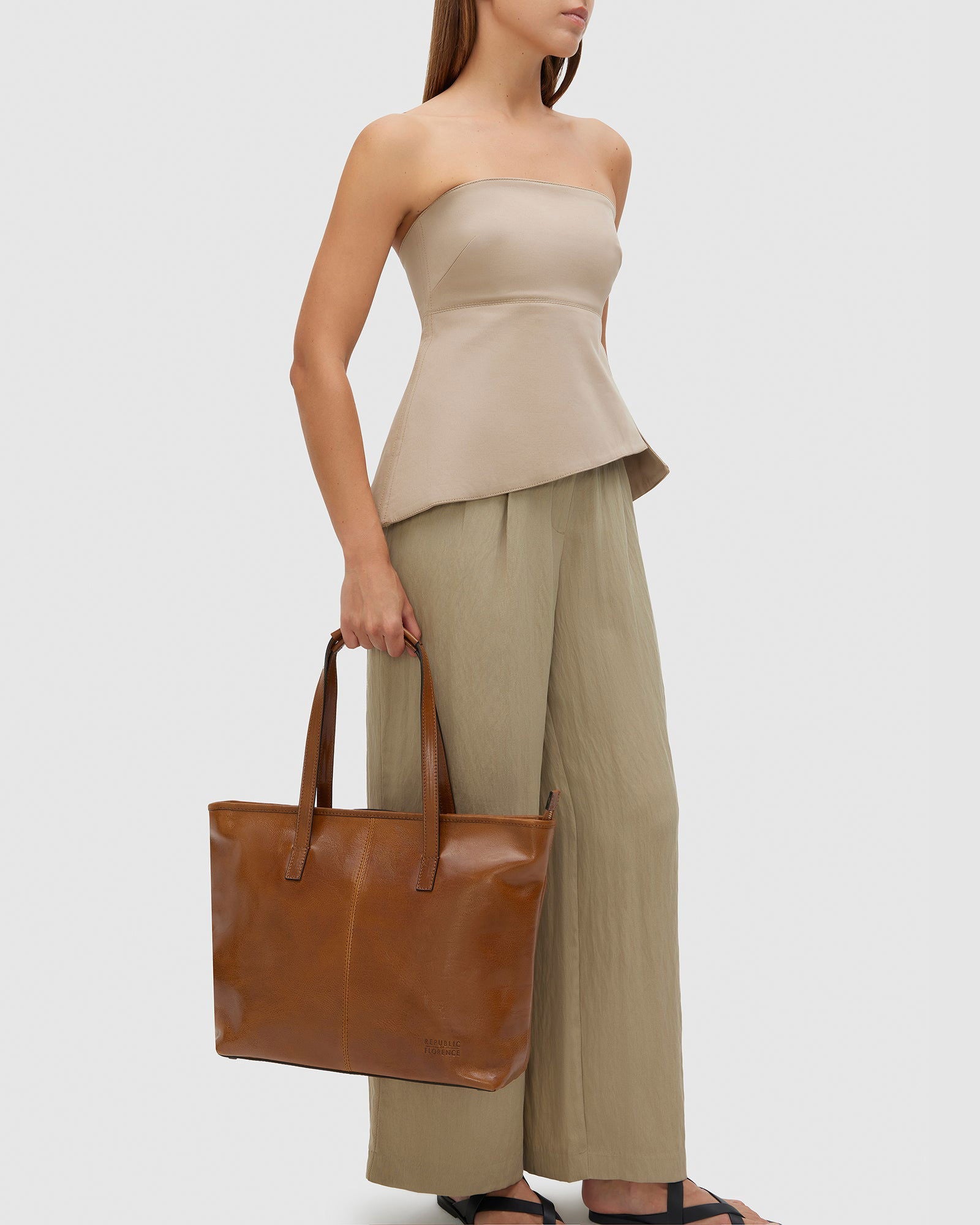 Beatrice Tan - Leather Tote / Work Bag - Republic of Florence