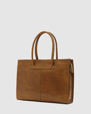 Florence Tan - Leather Women Tote/Work bag - Republic of Florence