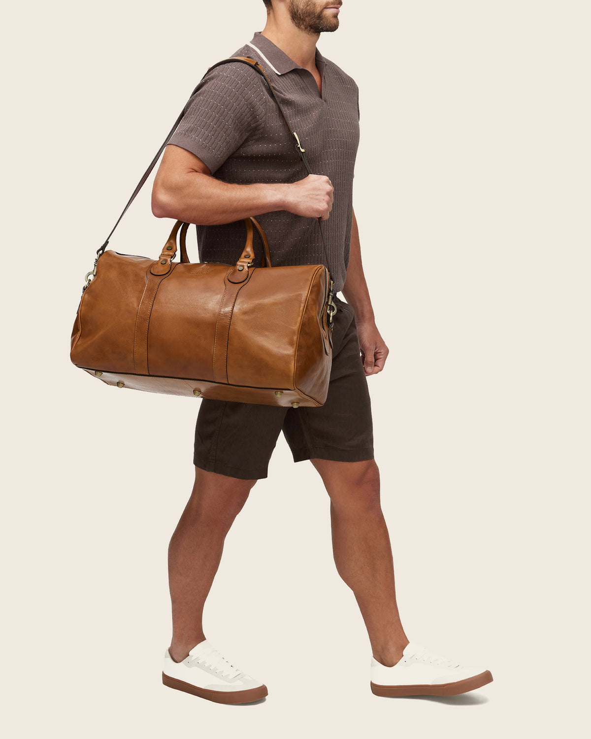 Beltrami Honey - Leather Weekender Bag