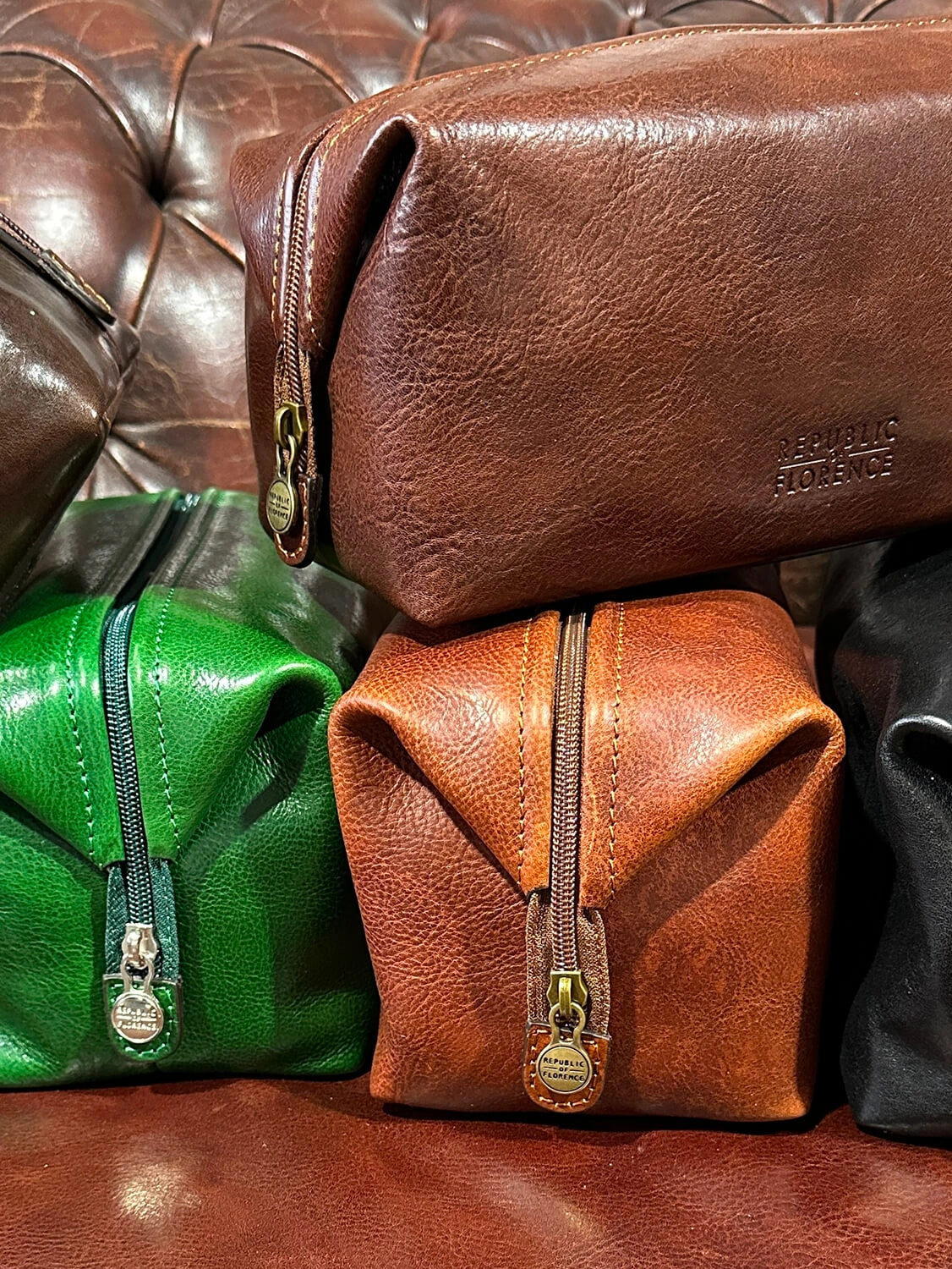 Vegetable-tanned leather developing patina