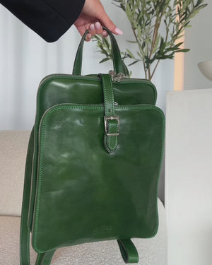 Emma Terra - 3-in-1 Convertible Leather Backpack