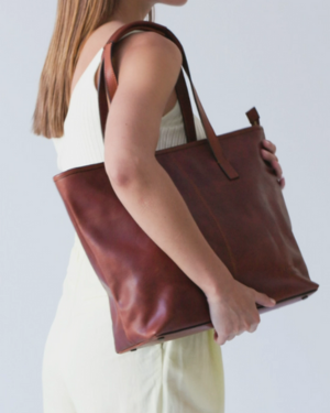 Beatrice Brown - Leather Tote / Work Bag