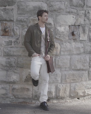 Nero Moro - 15" Leather Messenger Bag